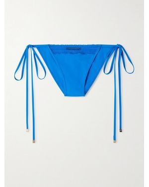 Kiki de Montparnasse Lace-Trimmed Bikini Briefs - Blue