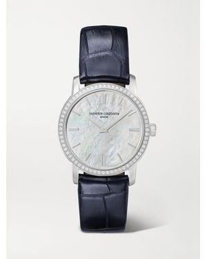 Vacheron Constantin Traditionnelle 30Mm 18-Karat, Alligator, Diamond And Mother-Of-Pearl Watch - Metallic