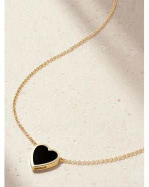 Jennifer Meyer Mini Heart Kette Aus 18 Karat Mit Onyx - Weiß