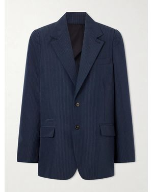 Willy Chavarria Chuco Pinstriped Woven Blazer - Blue