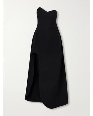 Jil Sander Strapless Wool Gown - Black