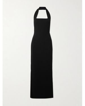 Solace London Illona Crepe Halterneck Gown - Black