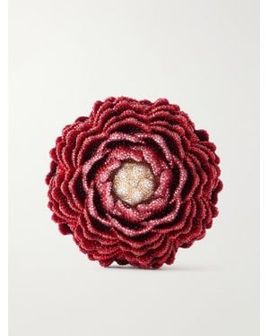 Judith Leiber Peony Crystal-Embellished Clutch - Red