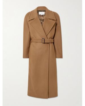 Stella McCartney Double-Breasted Belted Wool Coat - Natural