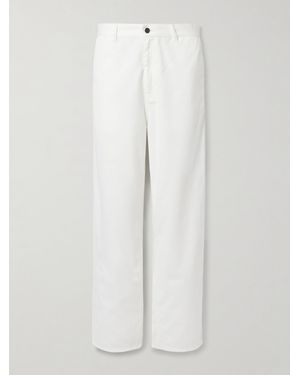 The Row Sharka Cotton And Cashmere-Blend Twill Wide-Leg Pants - White