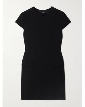 Theory Crepe Mini Dress - Black