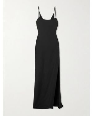 Gucci Robe Du Soir Dos Ouvert En Cady À Ornements Et À Drapés - Noir
