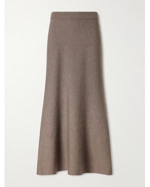 Jonathan Simkhai Atwood Wool Knitted Midi Skirt - Brown