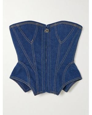 Vivienne Westwood Korsett Aus Denim Mit Verzierung - Blau