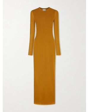 Saint Laurent Knitted Maxi Dress - Yellow