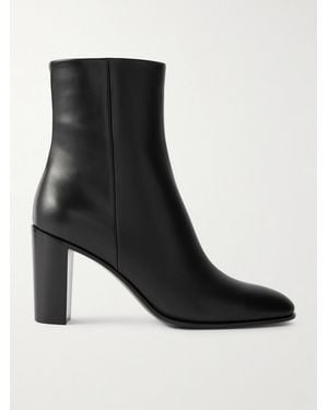 Gianvito Rossi Vitello Glove 85 Leather Ankle Boots - Black