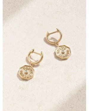 Marlo Laz Wee Porte Bonheur Creolen Aus 14 Karat Mit Diamanten - Natur