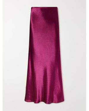 FFORME Cori Satin Midi Skirt - Purple