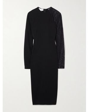 Stella McCartney Miracle Kleid Aus Crêpe Mit Spitzeneinsätzen - Schwarz