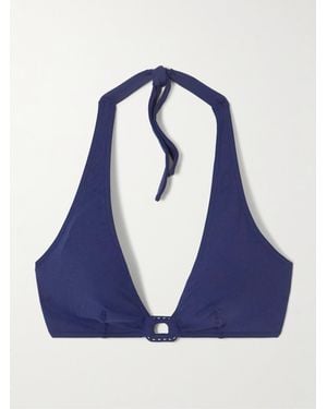 Eres Ancre Navire Buckled Triangle Halterneck Bikini Top - Blue