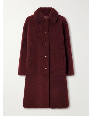 Veronica de Piante Romy Shearling Coat - Red