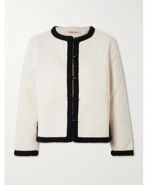 Emporio Sirenuse Iole Braid-Trimmed Quilted Cotton Jacket - White