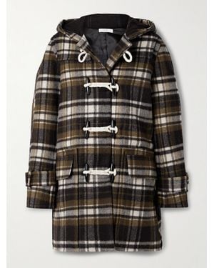 Co. Hooded Checked Wool-Felt At - Schwarz