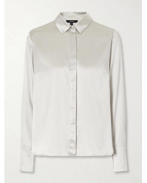 The Park Bonnie Silk-Blend Shirt - White
