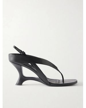 Jonathan Simkhai Darya Leather Wedge Sandals - Black