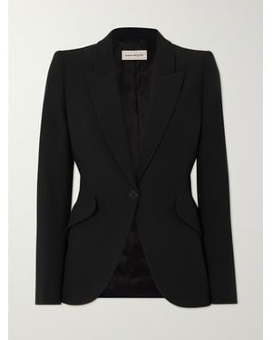 McQueen Crepe Blazer - Black