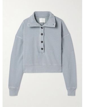Citizens of Humanity Mirelle Verkürztes Sweatshirt Aus Baumwoll-Jersey - Blau