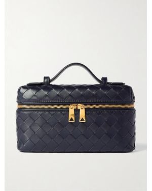Bottega Veneta Bang Bang Vanity Intrecciato Leather Tote - Blue