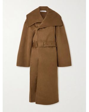 JW Anderson Belted Wool-Felt Coat - Natural