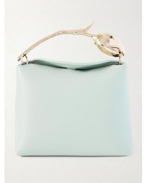 Erdem Bloom Mini Leather Clutch - Blau