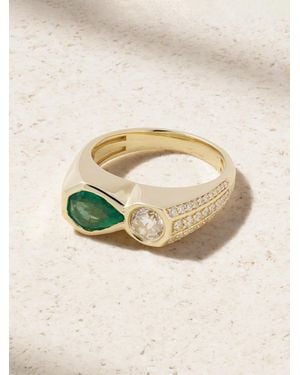Jacquie Aiche 14-Karat, Emerald And Diamond Ring - Natural