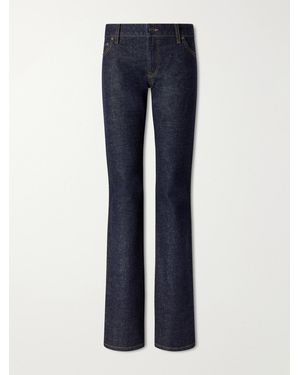 KHAITE Conforti Mid-Rise Bootcut Jeans - Blue