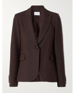 Adam Lippes Logan Wool And Silk-Blend Blazer - Brown