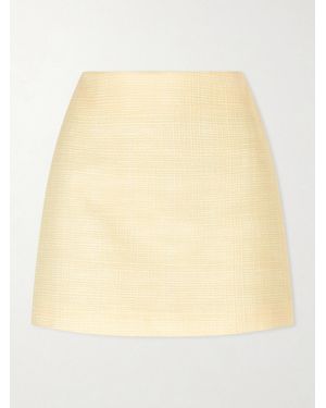 Blazé Milano Ourway Cotton‑Blend Woven Mini Skirt - Natural