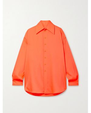 Christopher John Rogers Oversized Crepe Shirt - Orange