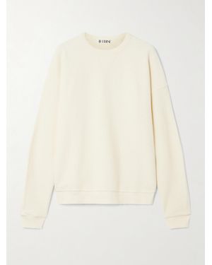 ÉTERNE Embroidered Cotton-Terry Sweatshirt - Natural
