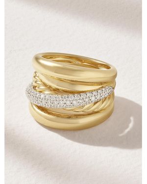 David Yurman Bague En Or 18 Carats (750/1000) Et Diamants Crossover - Neutre