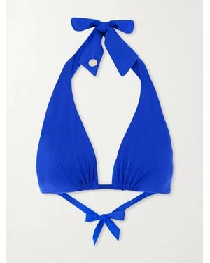 Max Mara Beachwear Aloa Triangle Bikini Top - Blue