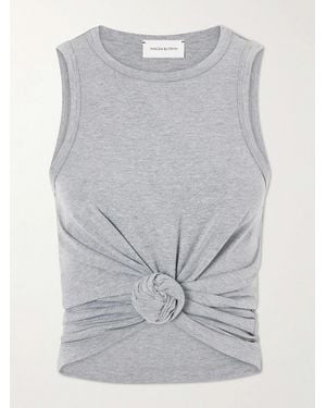 Magda Butrym Cotton-Stretch Tank Top - Grey
