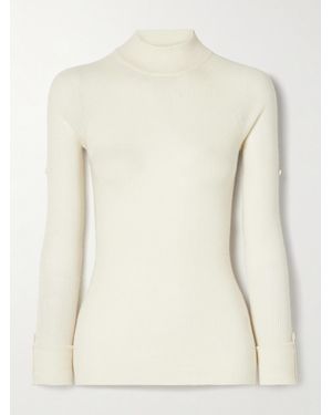 Sa Su Phi Lupetto Ribbed Cashmere And Silk-Blend Jumper - Natural