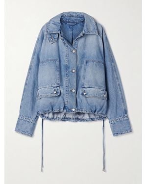 Brandon Maxwell The Harper Balloon Denim Jacket - Blue