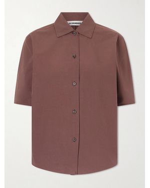 Jil Sander Boxy Cotton Shirt - Purple