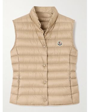 Moncler Liane Quilted Appliquéd Shell Down Vest - Natural