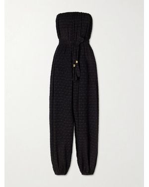 Eres Silk And Cotton-Blend Jacquard Jumpsuit - Black