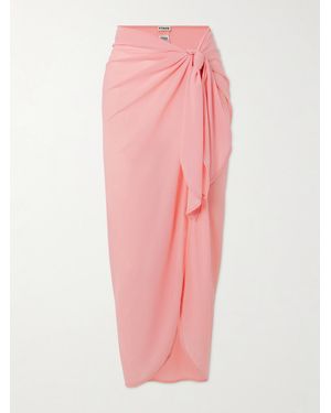 STAUD Inlet Linen-Blend Pareo - Pink