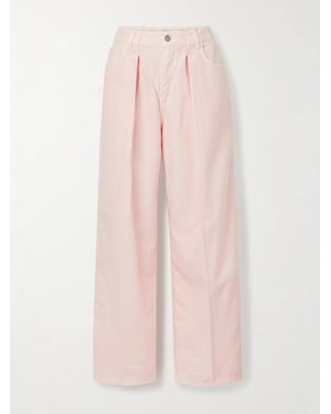 Haikure Candy Pleated Boyfriend Jeans - Pink