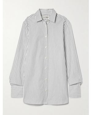 ÉTERNE Striped Cotton-Poplin Shirt - White