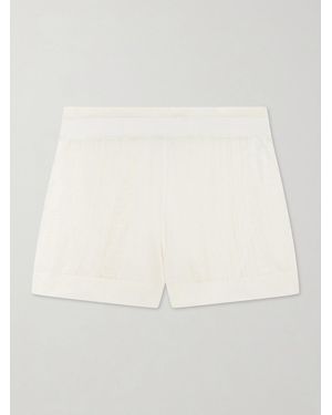 Donde Esteban Guayabera Stretch-Knit Shorts - Natural