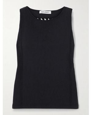 Our Legacy Cutout Cotton-Jersey Tank - Black