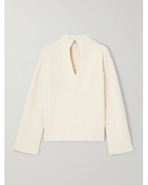Proenza Schouler Meron Ribbed Wool Jumper - Natural