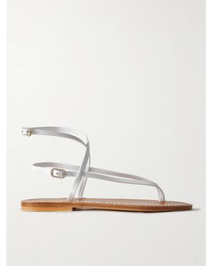 K. Jacques Abako Leather Sandals - White